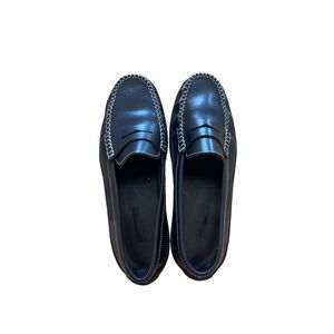 Dooney Bourke Mens Black Leather Slip On Car Penny Loafer Dress Shoes Size 9B